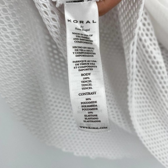 Koral Double Layer Short Sleeve Tee in White - Picture 10 of 13